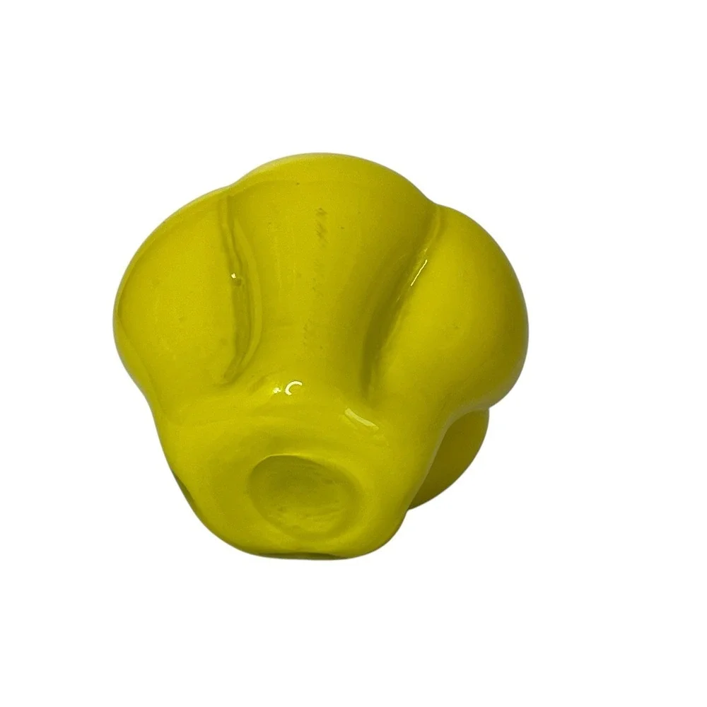 Blown Glass Yellow Bell Pepper Decorative‎ Vegetable 3 3/4